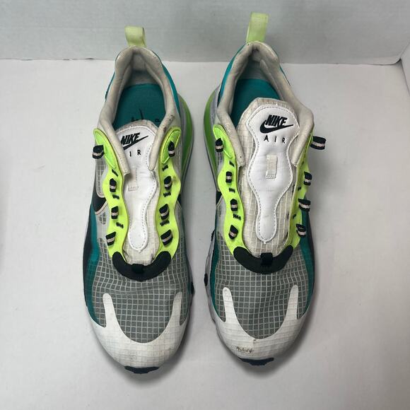 Nike Air Max 270 React SE Oracle Aqua Black Ghost Green CT1265-300 Size 8 - Picture 3 of 10